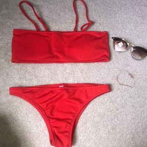 BRIGHT RED BIKINI